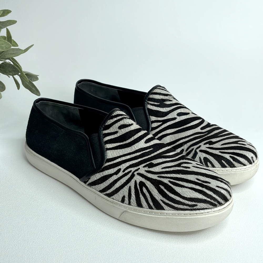 Cole Haan Calf Hair Slip on Shoes Zebra size 10